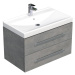 Kúpeľňová skrinka s umývadlom Naturel Cube Way 80x53x46 cm betón mat CUBE46802BEVER