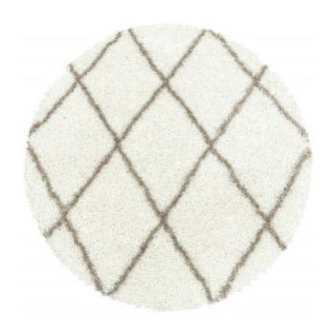 Kusový koberec Alvor Shaggy 3401 cream kruh - 120x120 (průměr) kruh cm Ayyildiz koberce