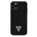 Plastové puzdro Guess na Apple iPhone 11 Pro GUHCN58HDGTPK Rhinestones Triangle Metal Logo čiern