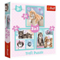 Puzzle 3v1 - Milé domáce zvieratká / Trefl