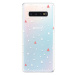 Odolné silikónové puzdro iSaprio - Abstract Triangles 02 - white - Samsung Galaxy S10+