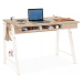 Malý študentský písací stôl s nástavcom veronica - dub svetlý/biela