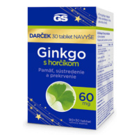 GS Ginkgo 60 mg s horčíkom 90 + 30 tabliet navyše