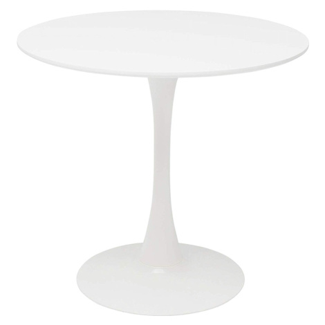 KONDELA Reventon okrúhly jedálenský stôl biela matná Tempo Kondela