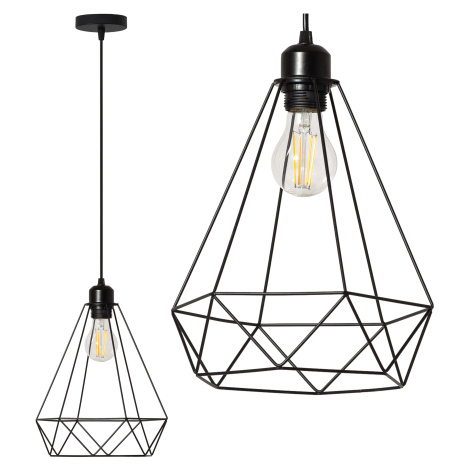 Toolight - Stropná lampa Reno 1xE27 180986, čierna, OSW-00011