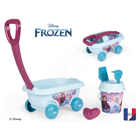 Vozík na ťahanie Frozen Garnished Beach Cart Smoby s vedro setom od 18 mes