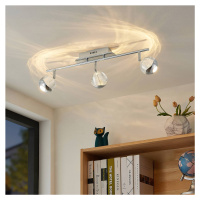 Lucande Kilio stropné LED svietidlo, 3-pl., chróm