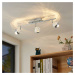 Lucande Kilio stropné LED svietidlo, 3-pl., chróm