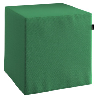 Dekoria Taburetka tvrdá, kocka, fľašovo zelená, 40 x 40 x 40 cm, Loneta, 133-18