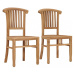 Záhradné stoličky 2 ks teakové drevo Dekorhome,Záhradné stoličky 2 ks teakové drevo Dekorhome