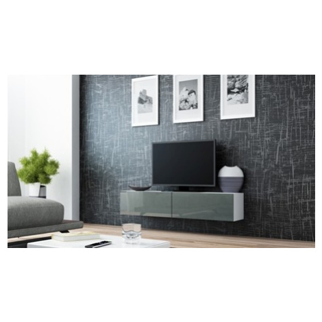 TV stolík VIGO 140 cm biely/sivý Halmar