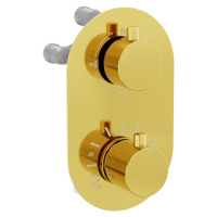 MEXEN - Kai termostatická batérie sprcha / vaňa 3 výstupy, zlatá 77602-50