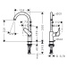 Hansgrohe Logis, páková umývadlová batéria 210, s otočným výtokom, chrómová, HAN-71131000