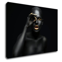 Impresi Obraz Portrét ženy zlaté detaily - 70 x 50 cm