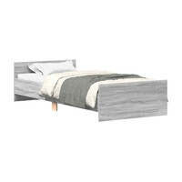vidaXL Posteľný rám sivý dub sonoma 90x190 cm borovicový masív