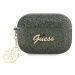 Púzdro Guess AirPods Pro 2 cover khaki Glitter Flake 4G Charm (GUAP2GLGSHA)