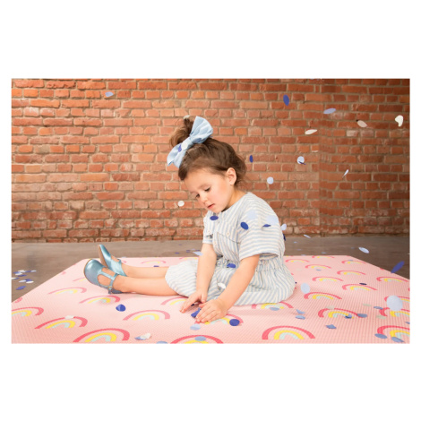 Dětský pěnový koberec Pink rainbows – na ven i na doma - 100x140 cm Little gem. carpets