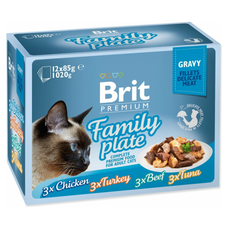 Kapsička Brit Premium Cat Delicate Dinner Plate, filety v omáčke Multi 1020g (12x85g)