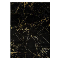 Čierny koberec Universal Gold Marble, 60 x 120 cm