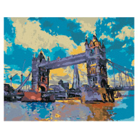 Diamantové maľovanie - TOWER BRIDGE V LONDÝNE Rámovanie: vypnuté plátno na rám, Rozmer: 40x50 cm