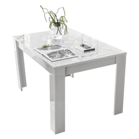 Sconto Jedálenský stôl PRISMA 4 biela lesklá Houseland