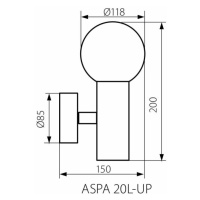 Svietidlo ASPA 20L-UP Záhradné svietidlo (Kanlux)