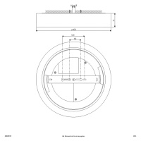 Sauro LED stropné svietidlo, Ø 40 cm, biela