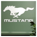 Drevený znak auta - Logo Mustang, Biela