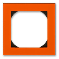 Rámcek 1-násobný s otvorom 55x55 oranžová/cierna dymová Levit (ABB)