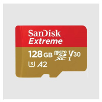 SanDisk micro SDXC karta 128GB Extreme (190 MB/s Class 10, UHS-I U3 V30) + adaptér