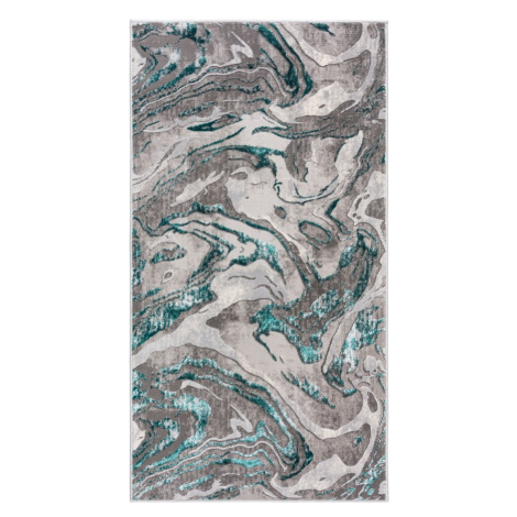 Sivo-tyrkysový koberec 80x150 cm Marbled – Flair Rugs