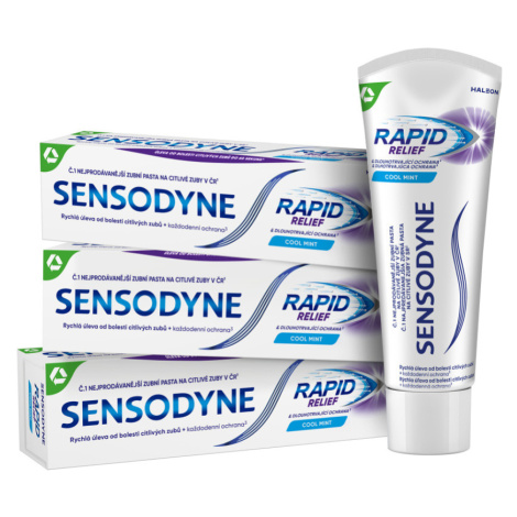 SENSODYNE Rapid Zubná pasta 3 x 75 ml