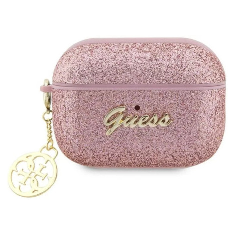 Púzdro Guess AirPods Pro 2 cover pink Glitter Flake 4G Charm (GUAP2GLGSHP)