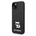 Karl Lagerfeld Liquid Silicone Choupette Zadný Kryt pre iPhone 14 Max Black