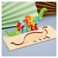 Počítanie drevené puzzle pre deti Dinos