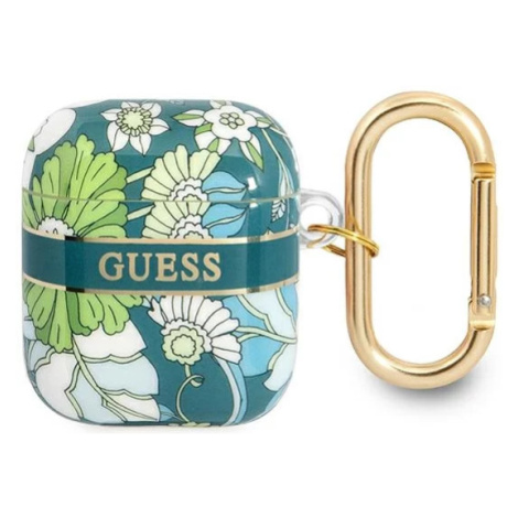 Obal Guess GUA2HHFLN AirPods cover green Flower Strap Collection (GUA2HHFLN)