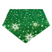 obrus Vianočný, Žiarivé hviezdy, zelené 40 x 85 cm