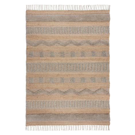 Koberec vo svetlosivej a prírodnej farbe 160x230 cm Medina – Flair Rugs