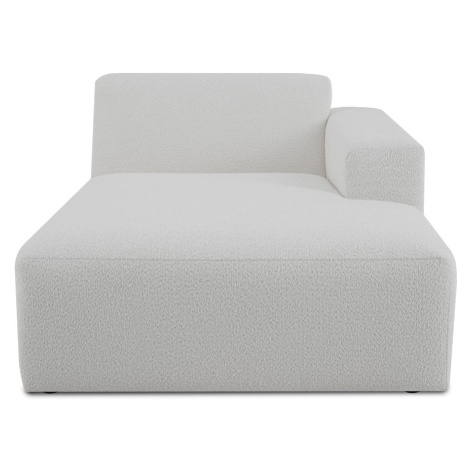 Biely modul pohovky z textílie buklé (pravý roh) Roxy – Scandic