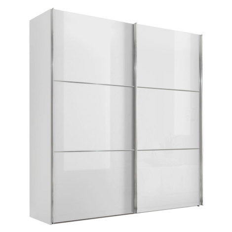 Moderano ŠAT. SKRIŇA S POSUV. DVERAMI, biela, 225/222/68 cm