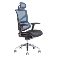 Ergonomická kancelárska stolička OfficePro Merope Farba: modrá, Opierka hlavy: s opierkou