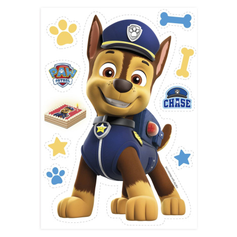 Jedlý papír Paw Patrol Chase k vystříhnutí  21x14,8cm - Dekora - Dekora