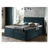 Expedo Čalúnená posteľ boxspring MARCH + topper, 180x200, riviera 87