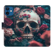 Flipové puzdro iSaprio - Skull in Roses 02 - iPhone 12 mini