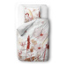 Bielo-ružové obliečky na jednolôžko z bavlneného saténu 140x200 cm – Butter Kings