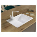 Sink Quality Sapphire, granitový kuchynský drez 565x460x210 mm + chrómový sifón, 1-komorový, bie