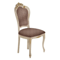 Estila Baroková luxusná čalúnená jedálenská stolička Clasica z masívu s rustikálnym zdobením 102