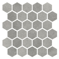 Mozaika Cir Materia Prima metropolitan grey hexagon 27x27 cm lesk 1069914