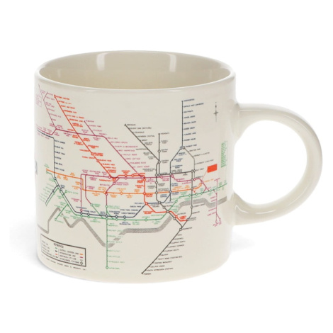 Béžový keramický hrnček 350 ml Heritage Tube Map – Rex London