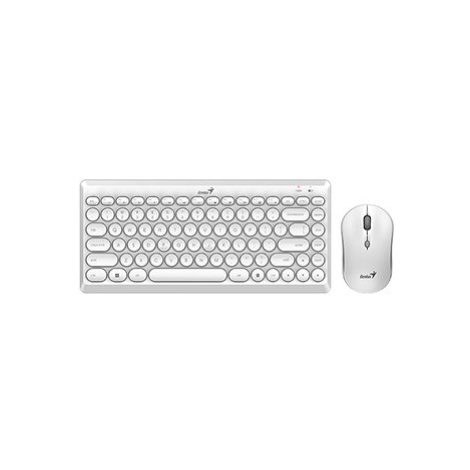 Genius LuxeMate Q8000, sada klávesnice s bezdrátovou optickou myší, 4x AAA, CZ/SK, klasická, kul